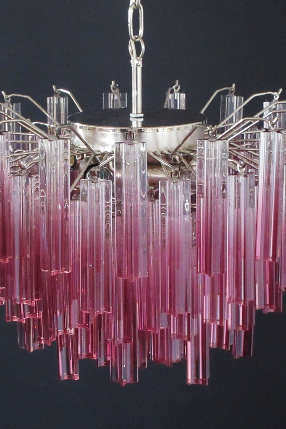Amethyst Art Glass Prism Chandelier - view 16 | vexalamps