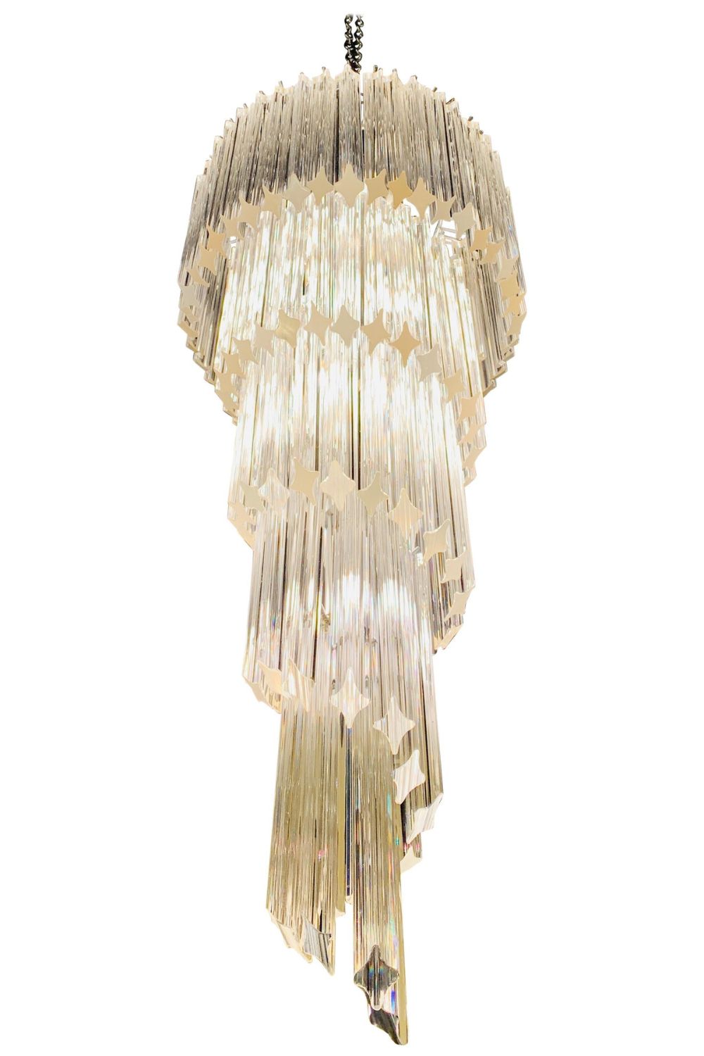 Venini Art Spiral Crystal Chandelier - view 15 | vexalamps