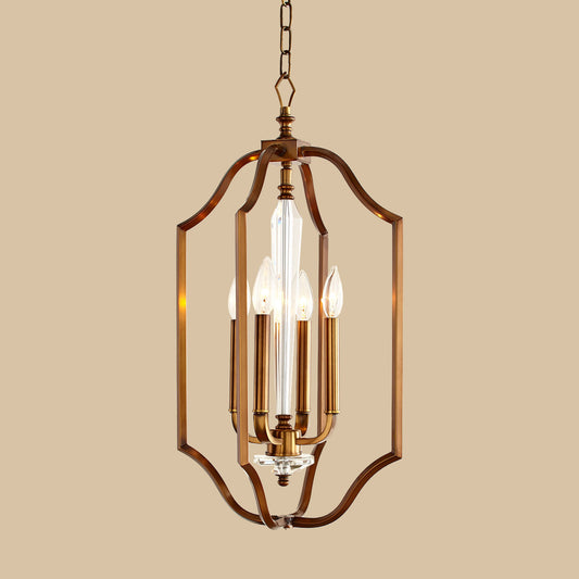 Modern Open Frame Lantern Chandelier