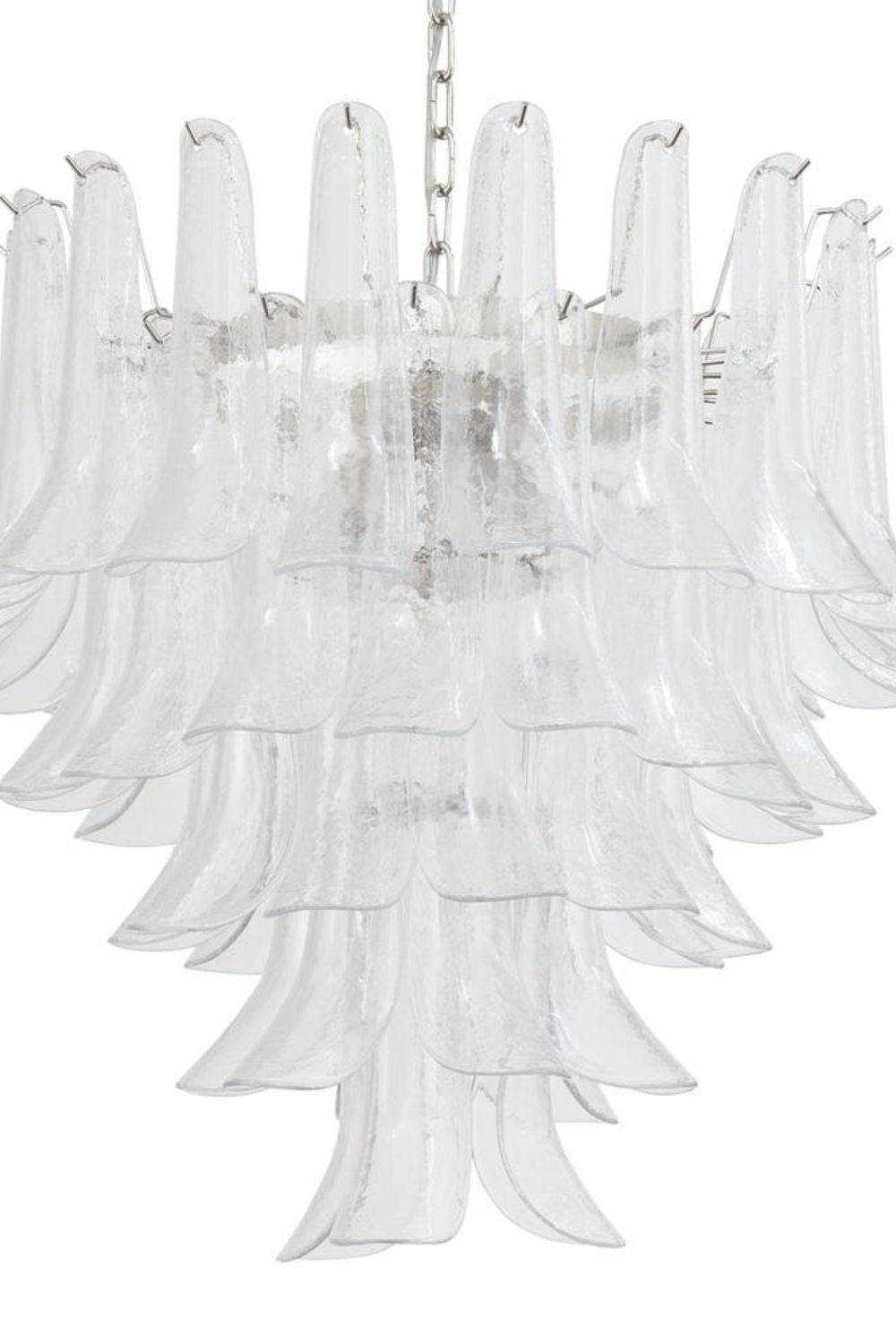 Art glass petal chandelier - view 11 | vexalamps