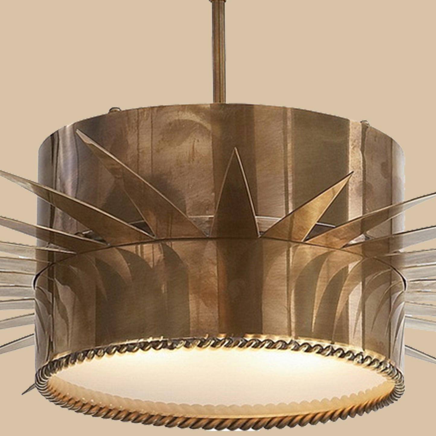 Modern Sunburst Semi Flush Mount Ceiling Light