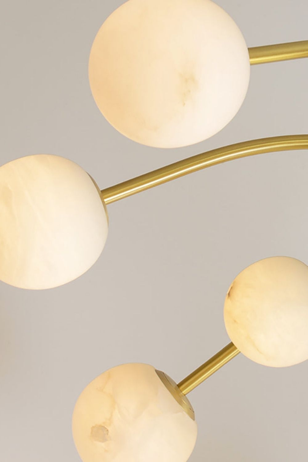 Alabaster Spherical Radial Chandelier - view 12 | vexalamps