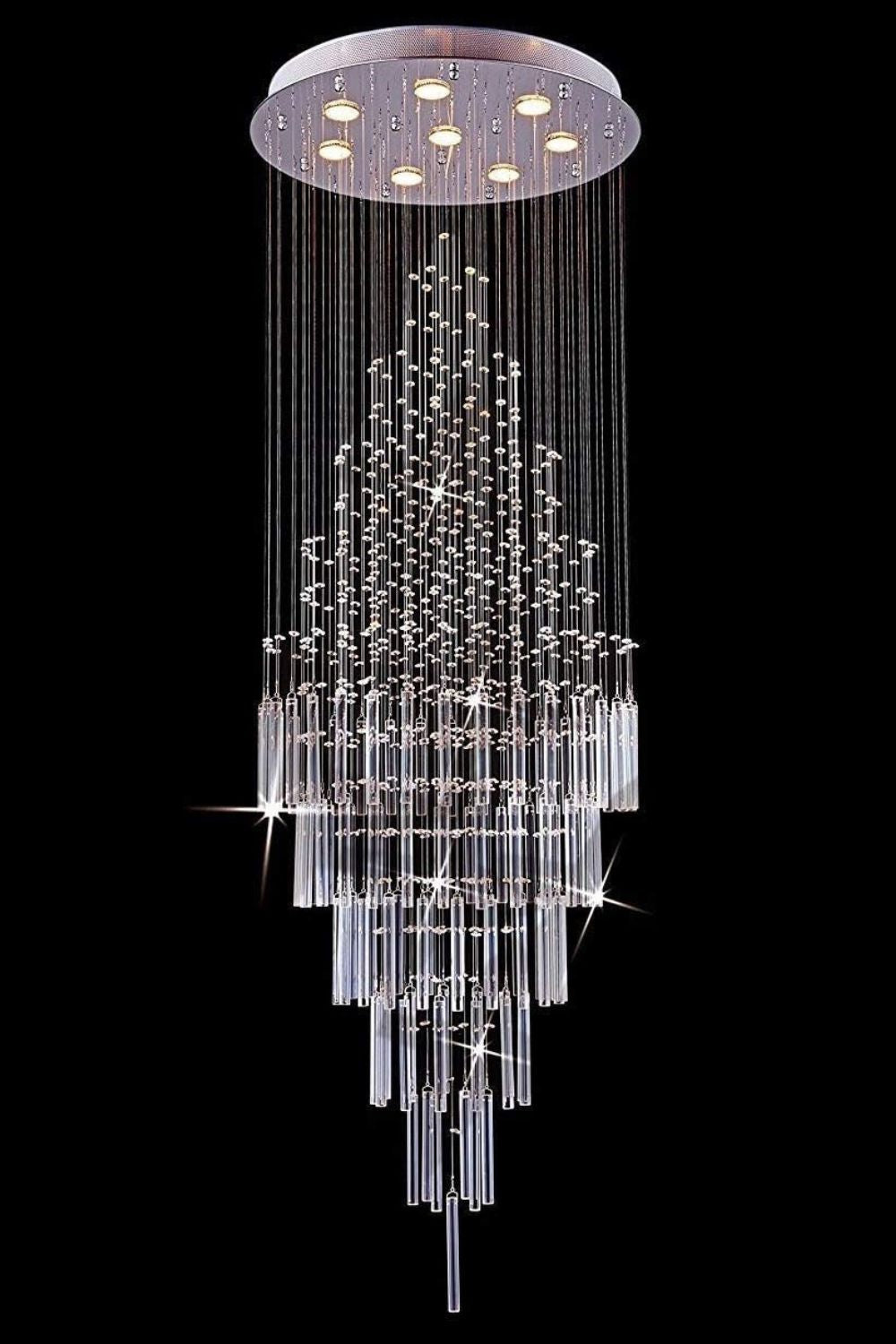 Floating Castle Raindrop Crystal Chandelier - vexalamps
