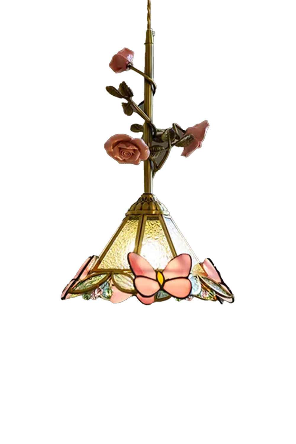 French Retro Glass Rose Chandelier - view 17 | vexalamps
