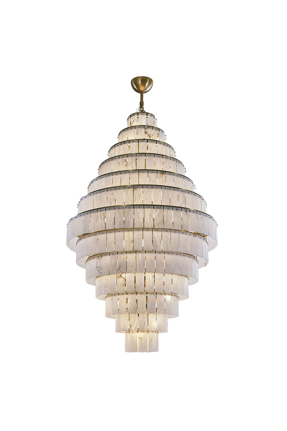 Giant Tiered Alabaster Foyer Chandelier - view 9 | vexalamps