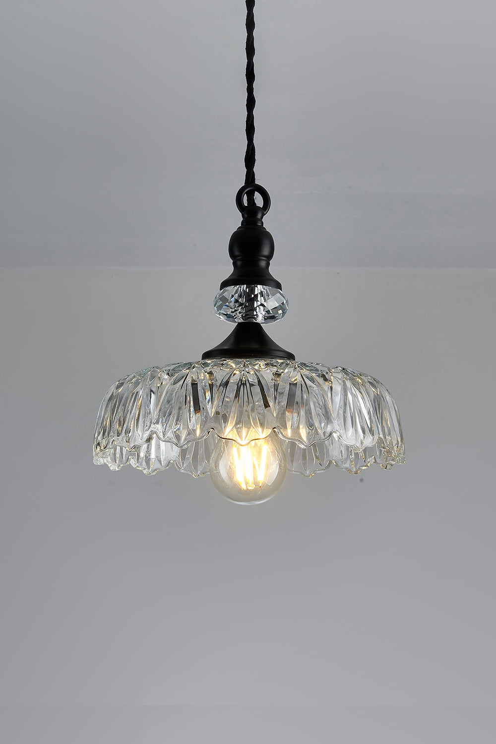 Mid-Century Clear Glass Pendant Light - view 20 | vexalamps