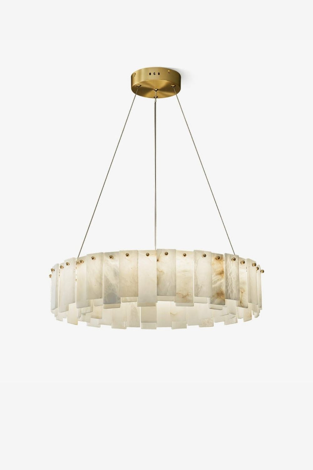Modern Alabaster Celestial Round Chandelier - view 21 | vexalamps