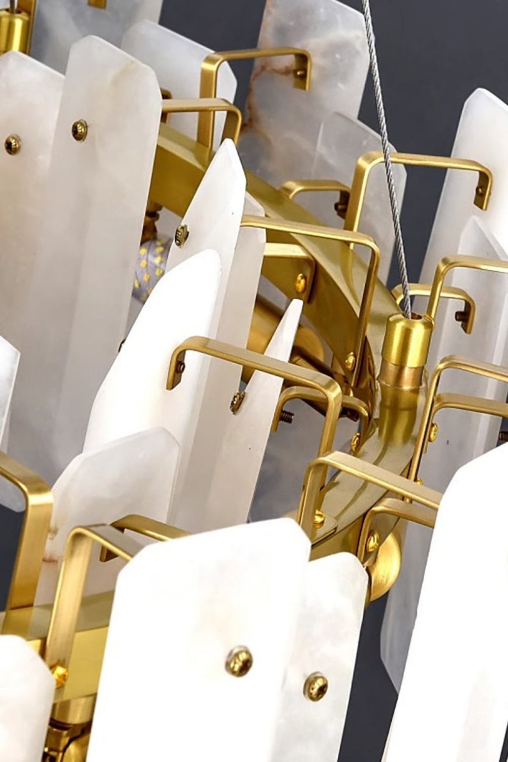 Round Noah Alabaster Chandelier - view 16 | vexalamps