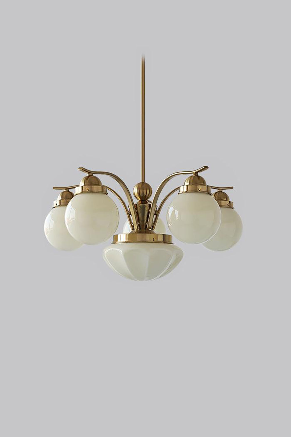 Ryttenberg Glass Globe Chandelier - view 23 | vexalamps