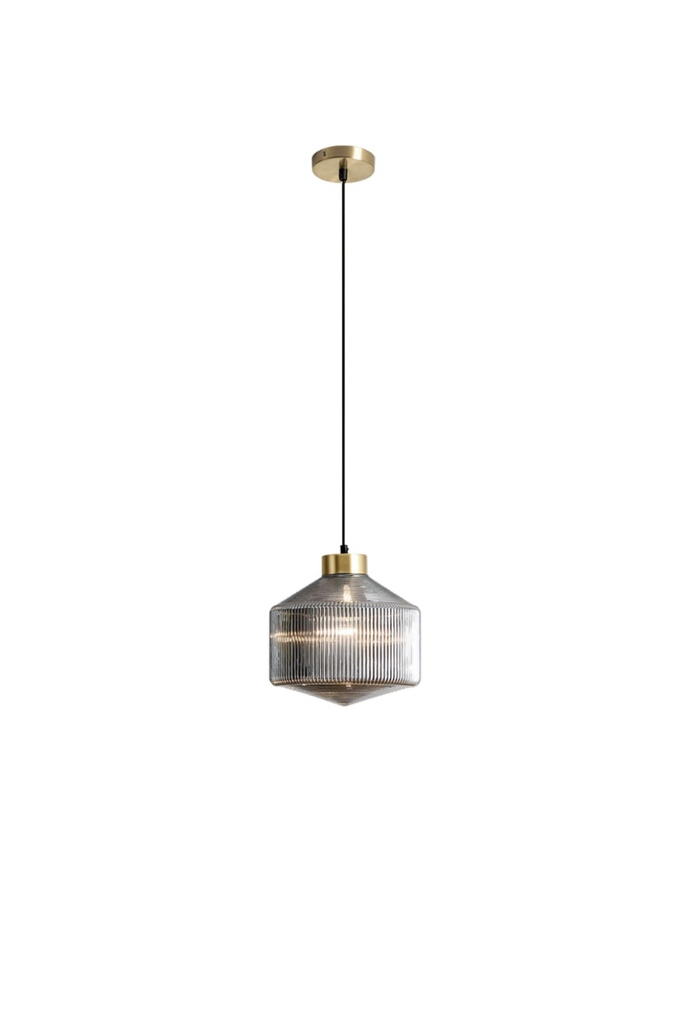 Spiral Faceted Glass Pendant Light - view 15 | vexalamps