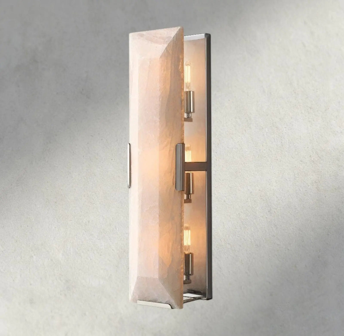 Hartley Alabaster Linear Sconce - Nickle - wall sconce