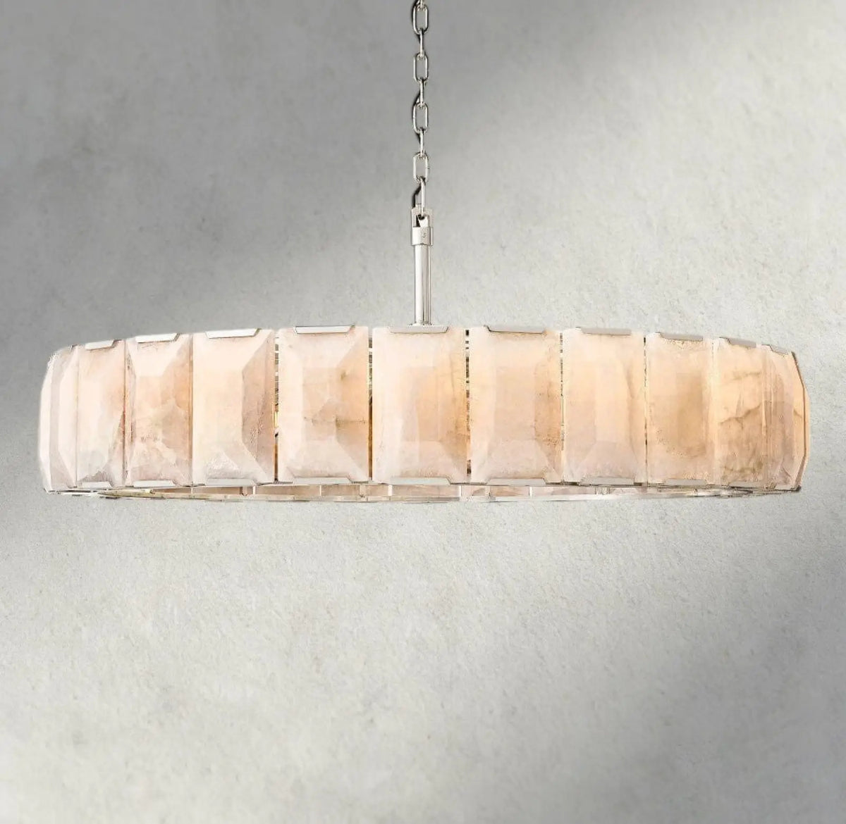 Hartley Alabaster Round Chandelier 19’’ 31’’ 43’’ 60’’ - 60’’ / Nickle - chandelier