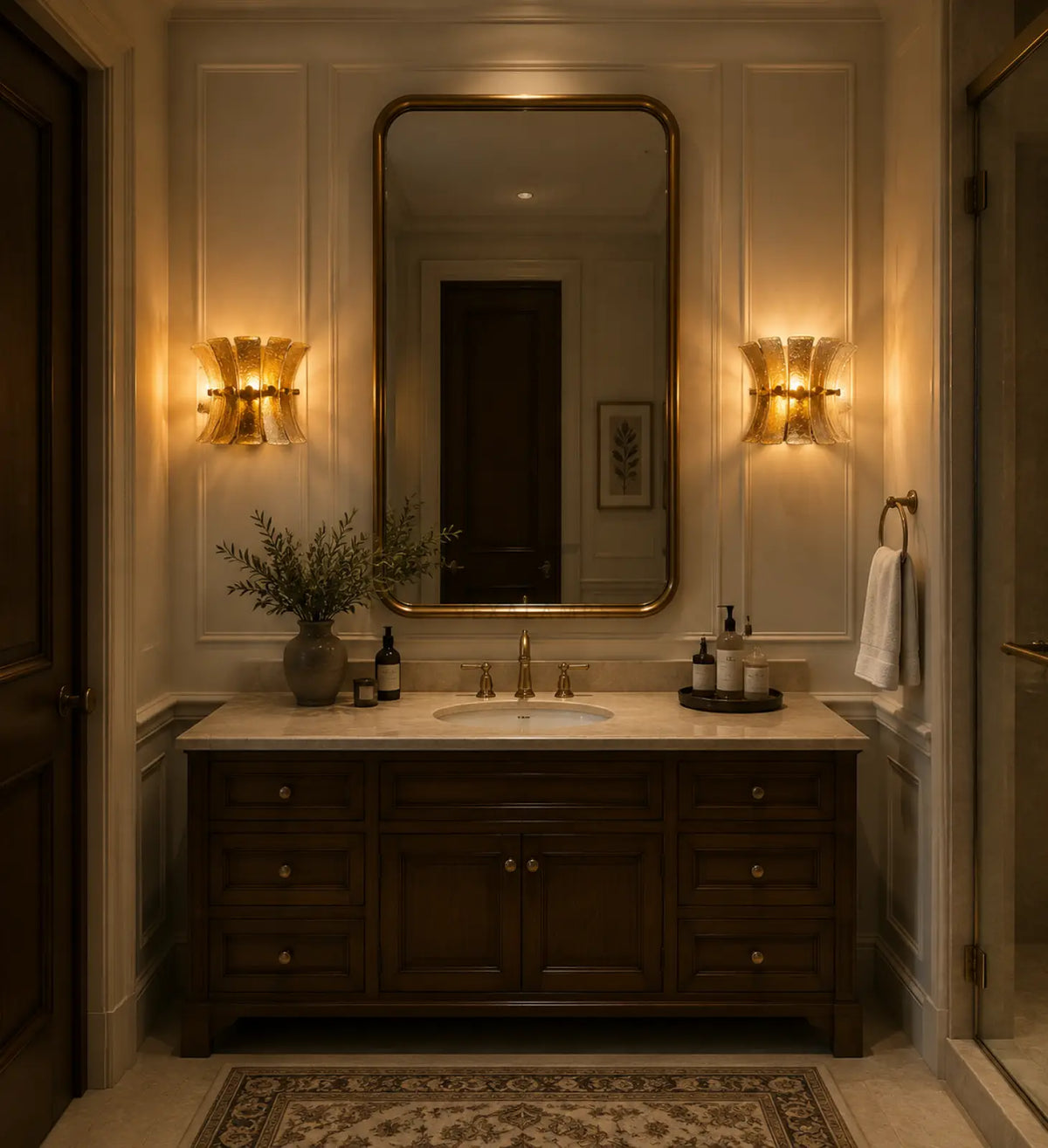 Romanion Glass Sconce 13”