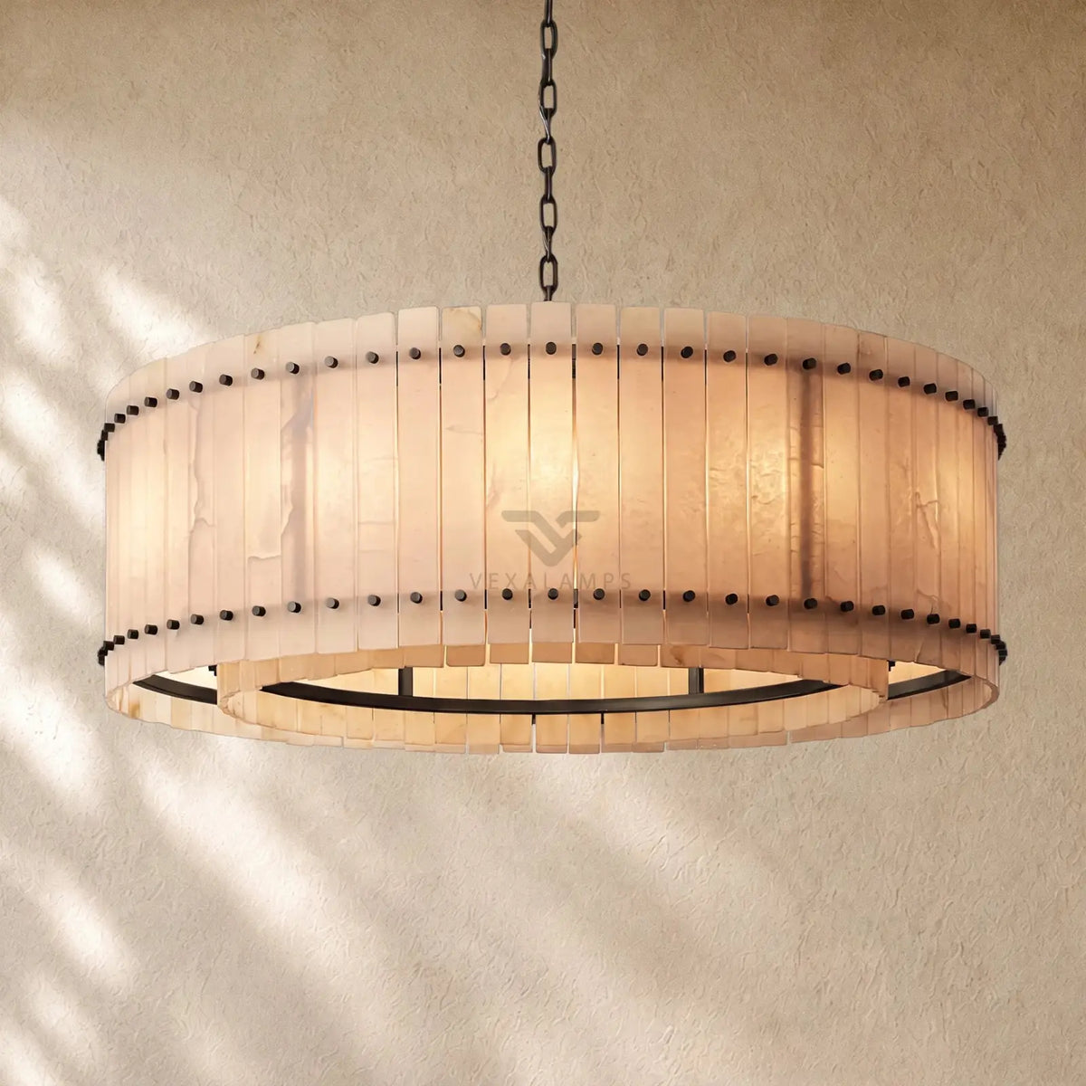 San Marcon Alabaster Round Chandelier