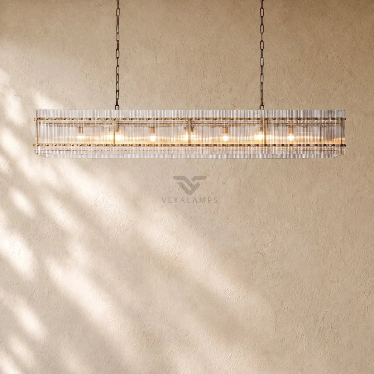 San Marcon Glass Linear Chandelier