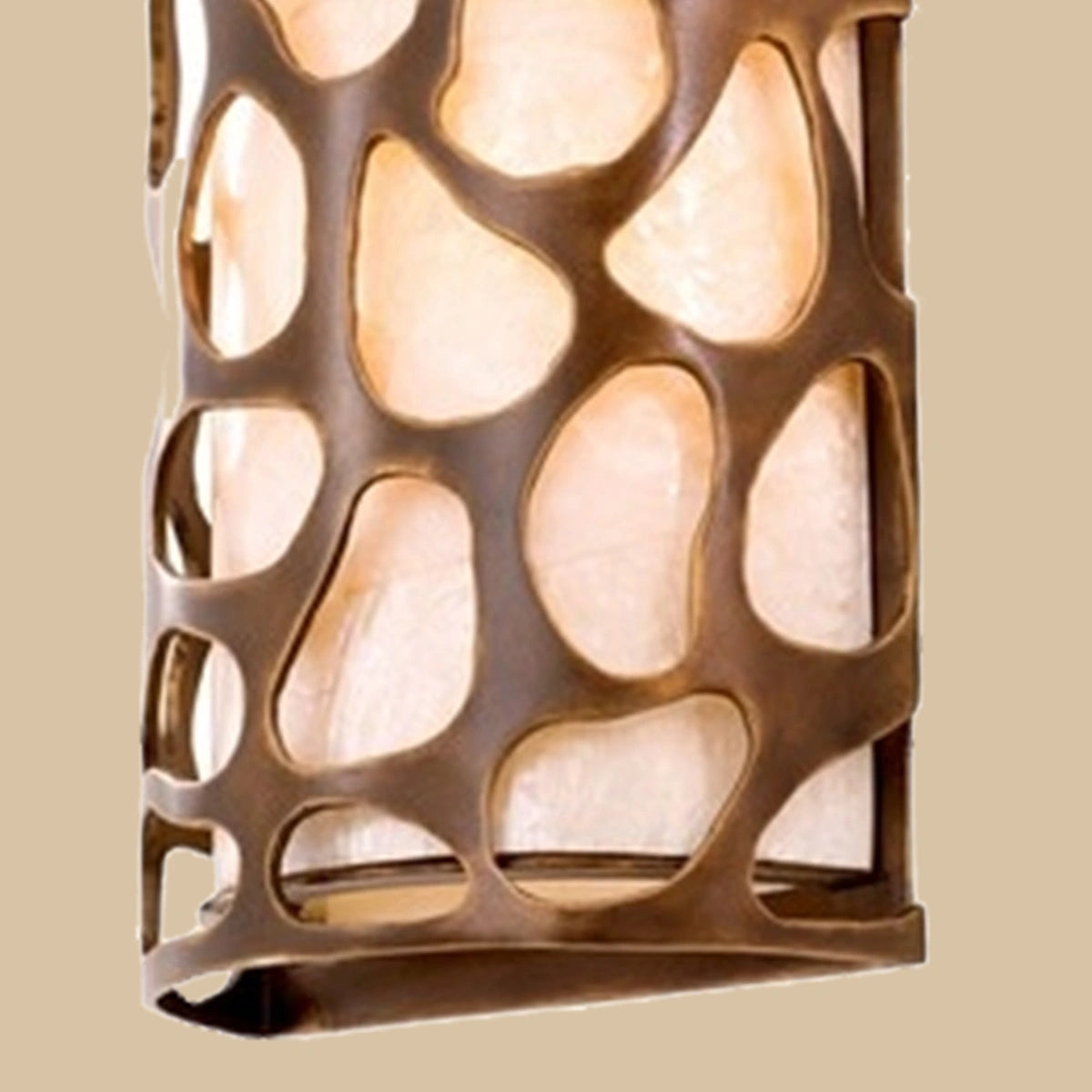 Riven Bronze Lattice Wall Sconce