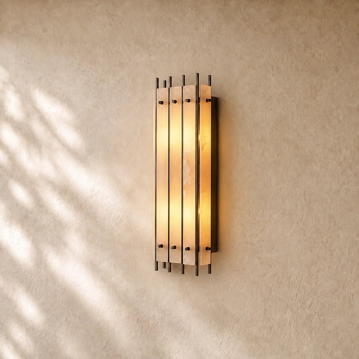 San Marcon Alabaster Grand Rectangular Sconce