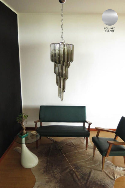 1983 Smoked Glass Prism Chandelier - view 14 | vexalamps