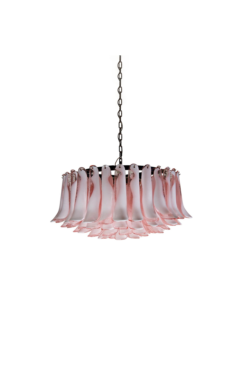 1990s Italian Art Pink Flower Chandelier | vexalamps