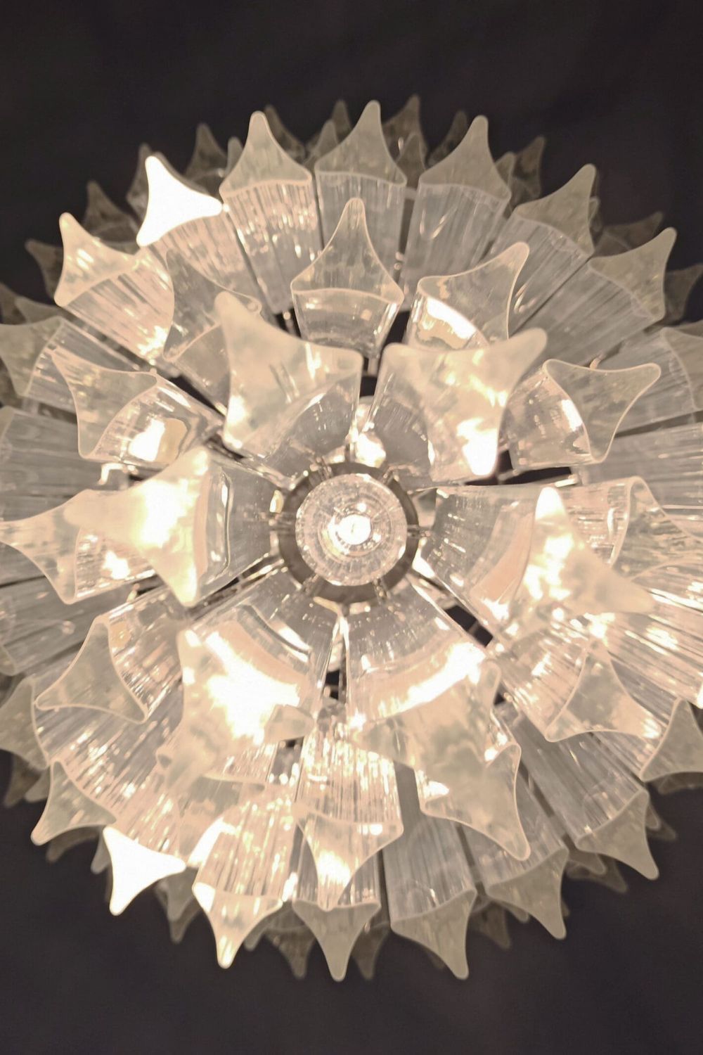 Transparent Art Glass Prism Tiered Chandelier - view 10 | vexalamps