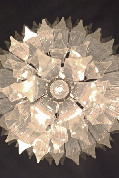 Transparent Art Glass Prism Tiered Chandelier - view 10 | vexalamps