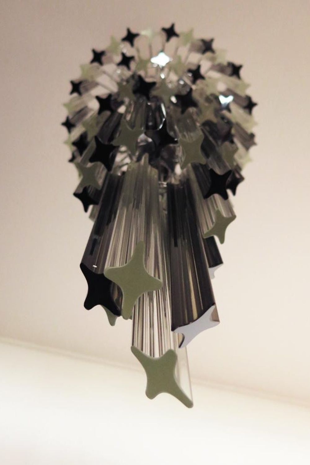 1983 Smoked Glass Prism Chandelier - view 9 | vexalamps