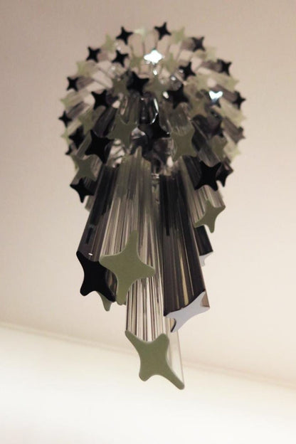 1983 Smoked Glass Prism Chandelier - view 9 | vexalamps
