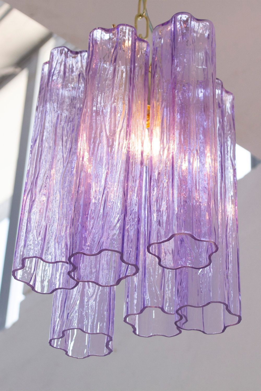Italian Art Style Purple Tronchi Chandelier - view 10 | vexalamps