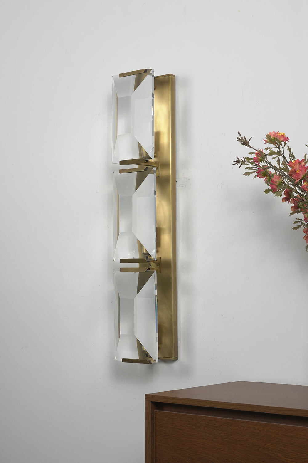 Triple Sparkling Faceted Wall Light - view 10 | vexalamps