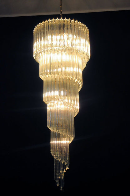Venini Art Spiral Crystal Chandelier - view 10 | vexalamps