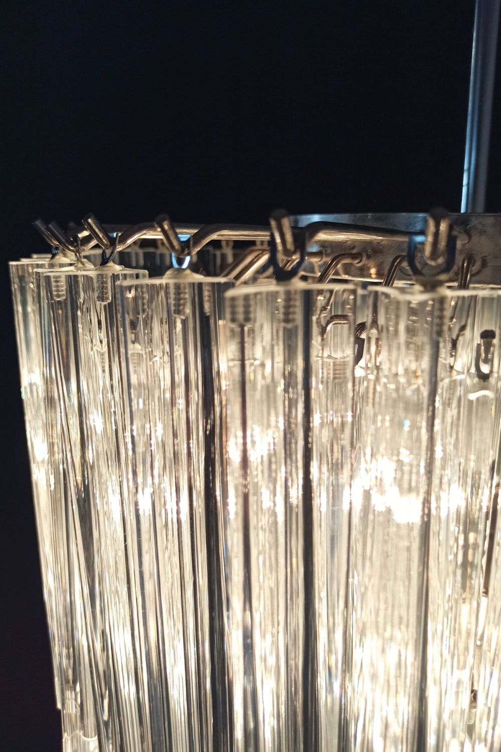 Transparent Art Glass Prism Tiered Chandelier - view 11 | vexalamps