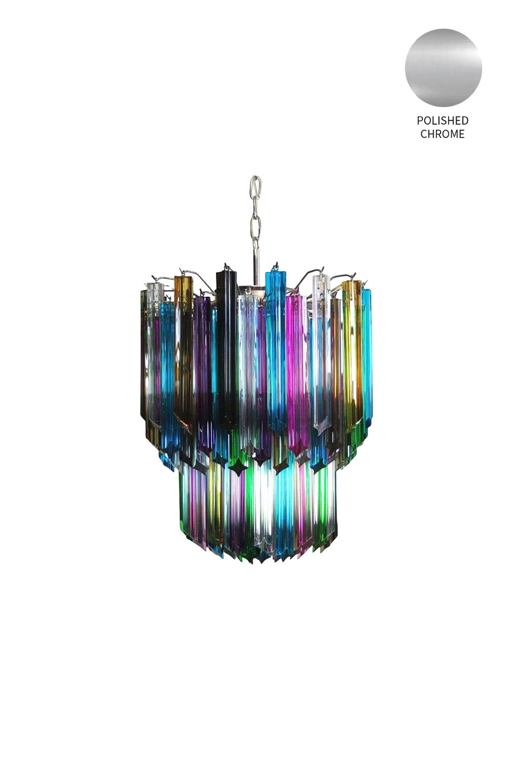 Quadridri Multicolor Prism Chandelier - view 13 | vexalamps
