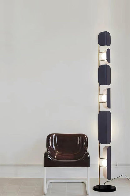 Leagan Stacked Panel Modern Floor Light - view 11 | vexalamps