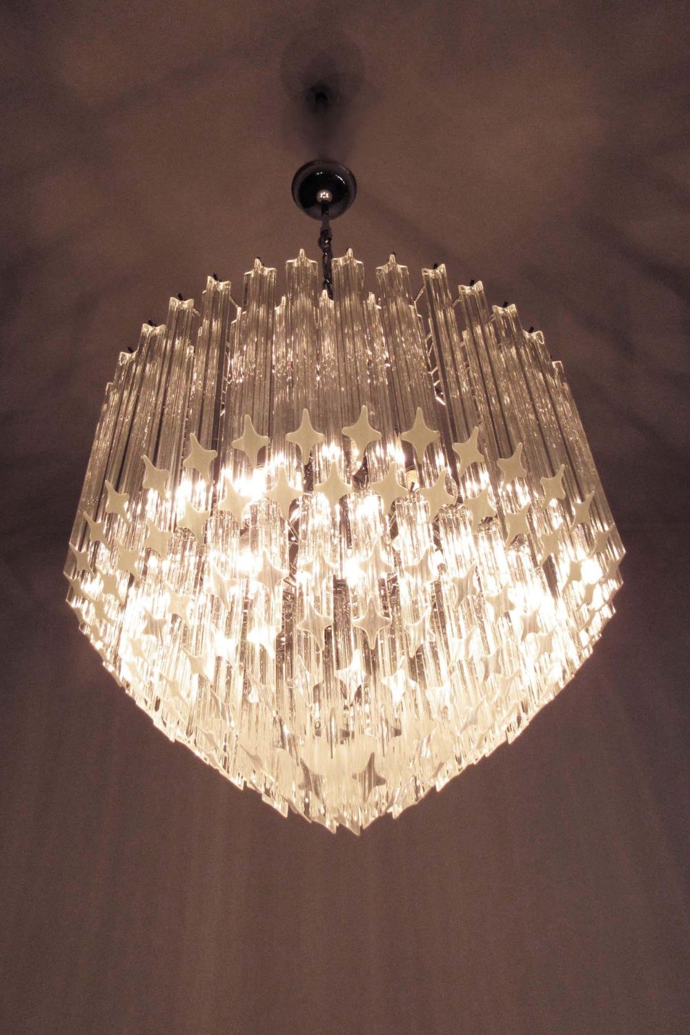 Contemporary Art Quadriedri Prism Chandelier - view 10 | vexalamps
