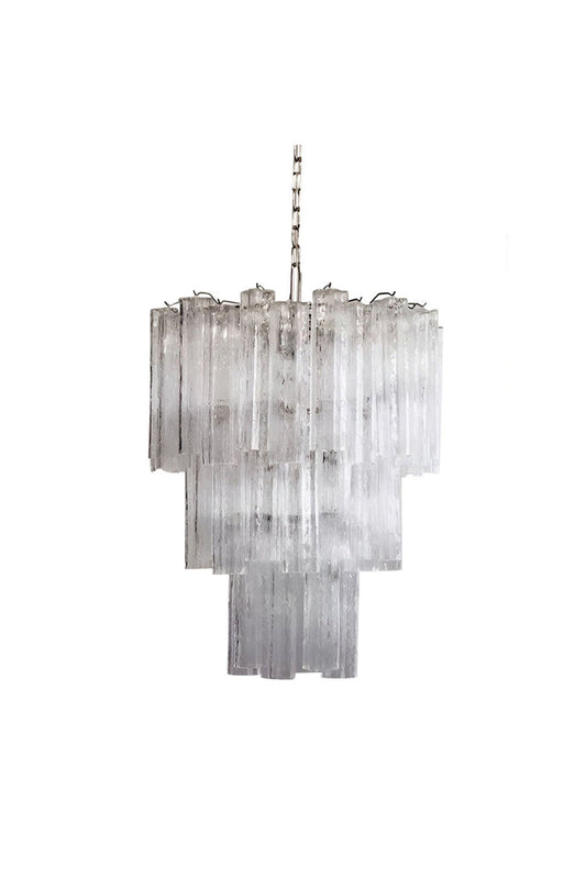 Art Venetian Clear Glass Tube Chandelier | vexalamps