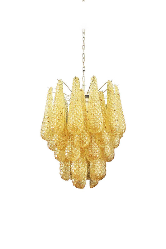 Art Handcrafted Golden Glass Chandelier | vexalamps