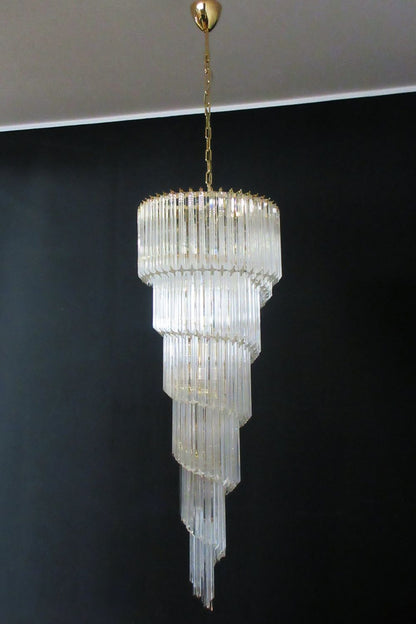 Venini Art Spiral Crystal Chandelier - view 3 | vexalamps