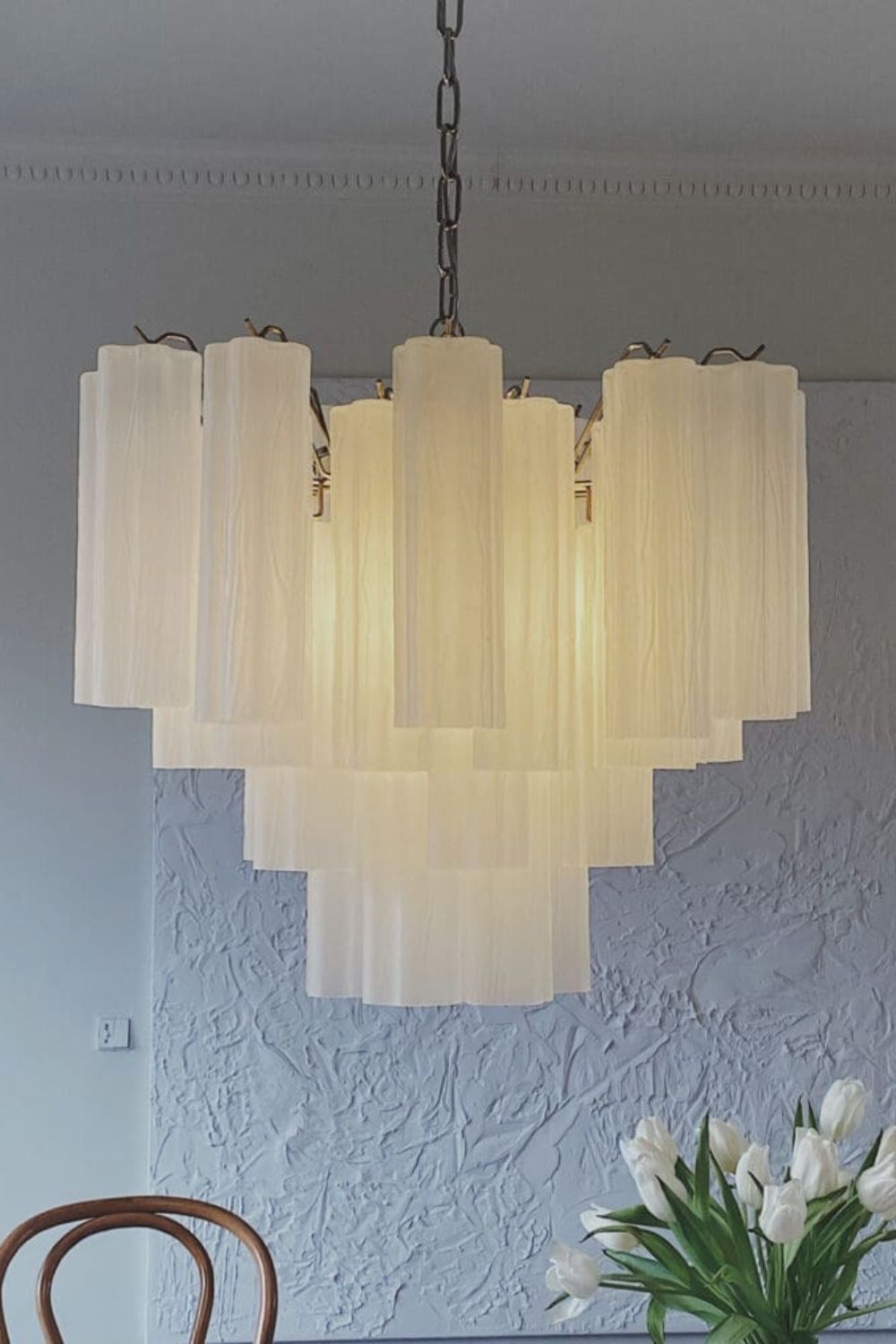 Art Opal Tube  Chandelier - 36 tubes - view 5 | vexalamps