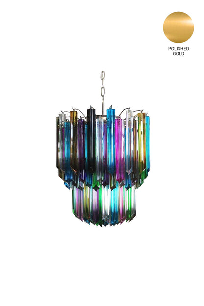 Quadridri Multicolor Prism Chandelier - view 12 | vexalamps