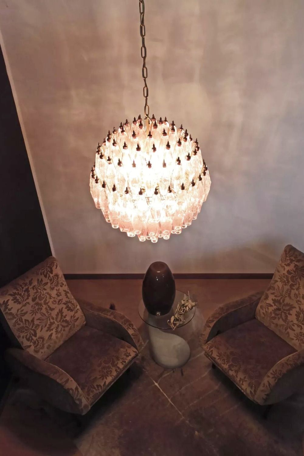 Vintage Art Sphere Chandelier - view 2 | vexalamps