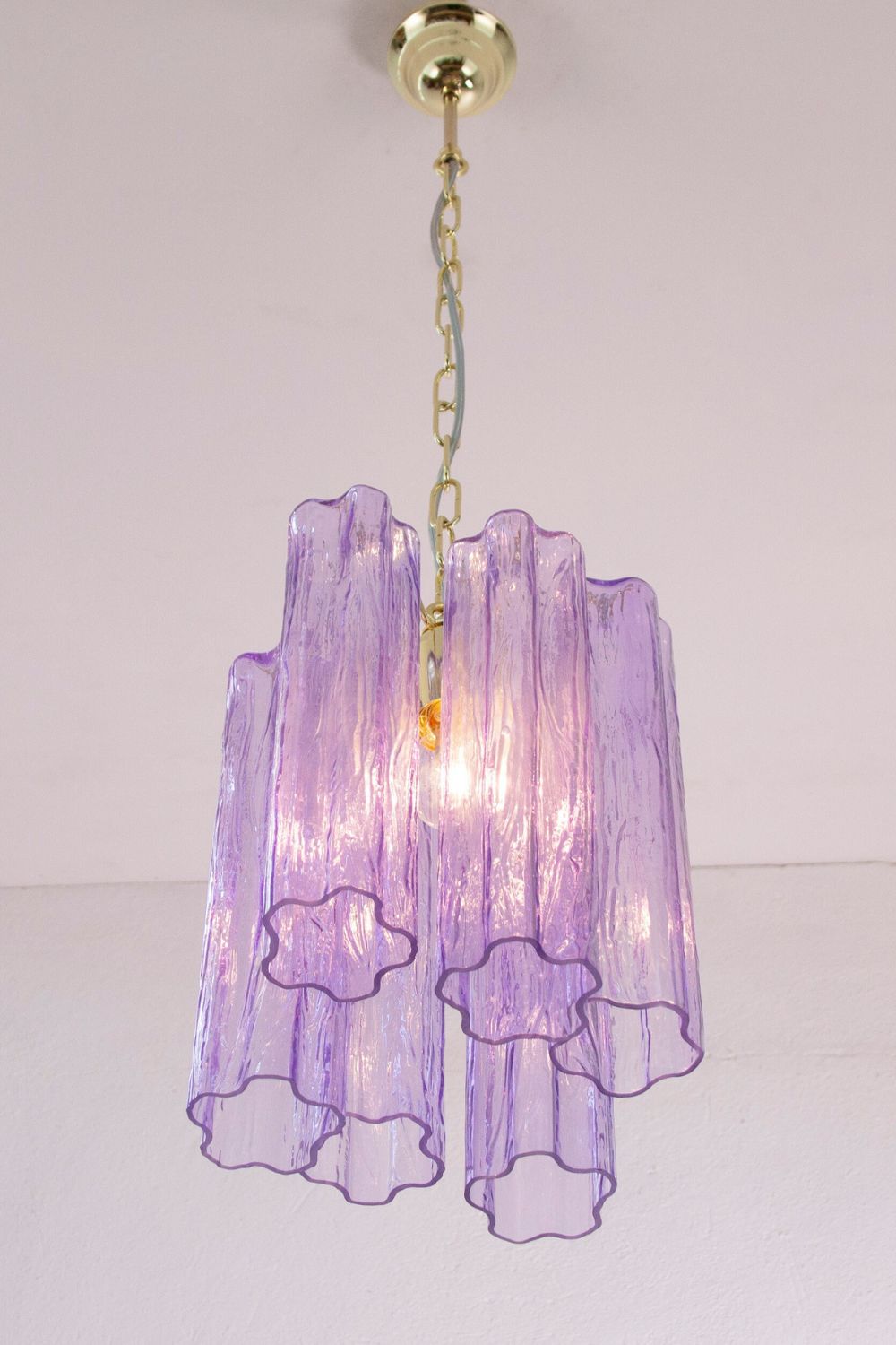 Italian Art Style Purple Tronchi Chandelier - view 7 | vexalamps