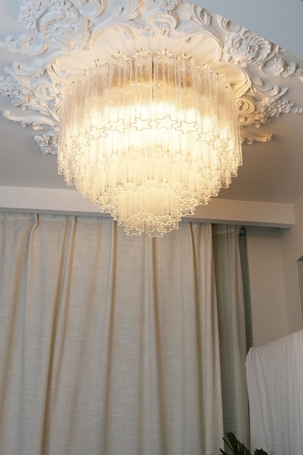 Clear Art Glass Tronchi Ceiling Light - view 2 | vexalamps