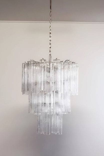 Art Venetian Clear Glass Tube Chandelier - view 12 | vexalamps