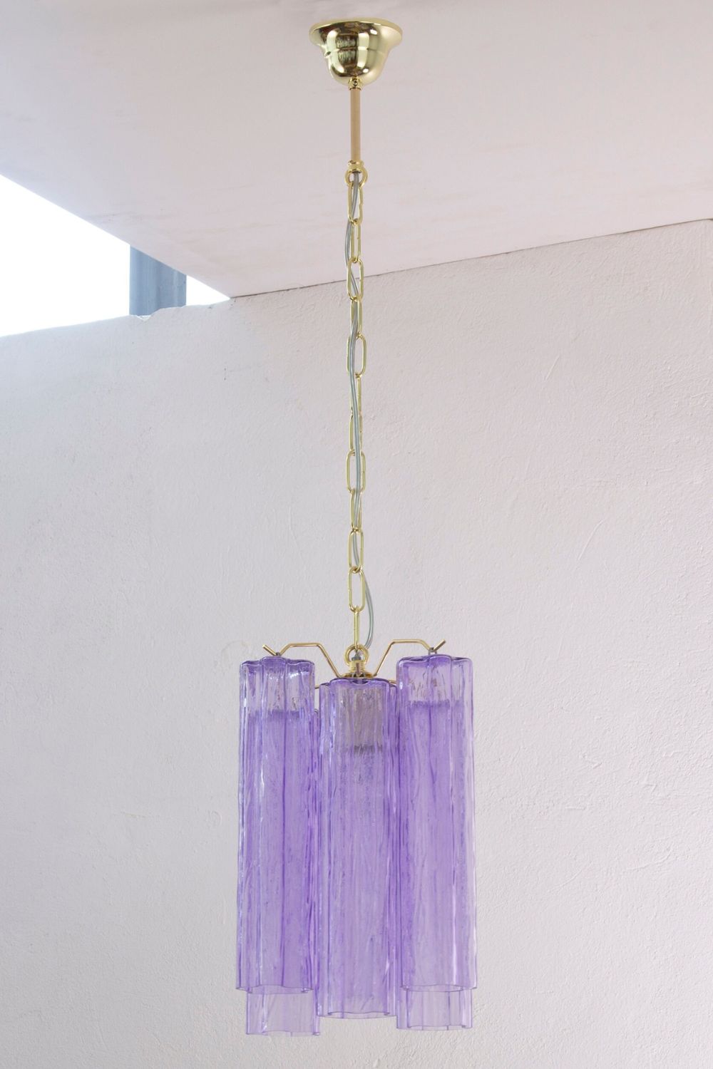 Italian Art Style Purple Tronchi Chandelier - view 2 | vexalamps