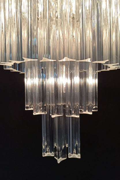 Transparent Art Glass Prism Tiered Chandelier - view 13 | vexalamps