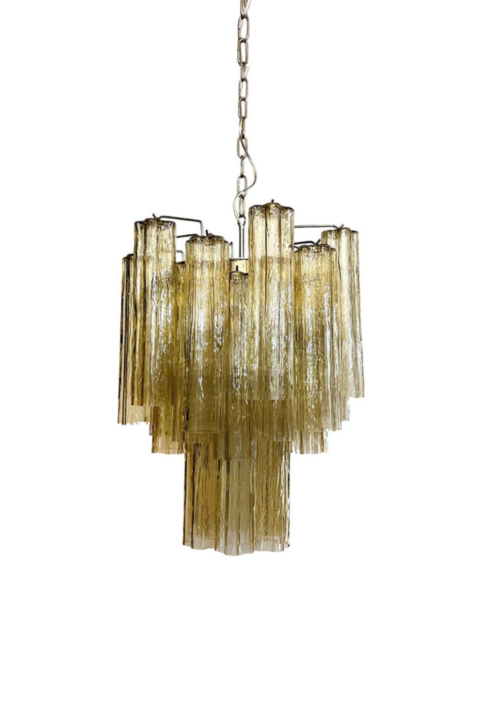 Amber Art Crystal Tube Chandelier | vexalamps
