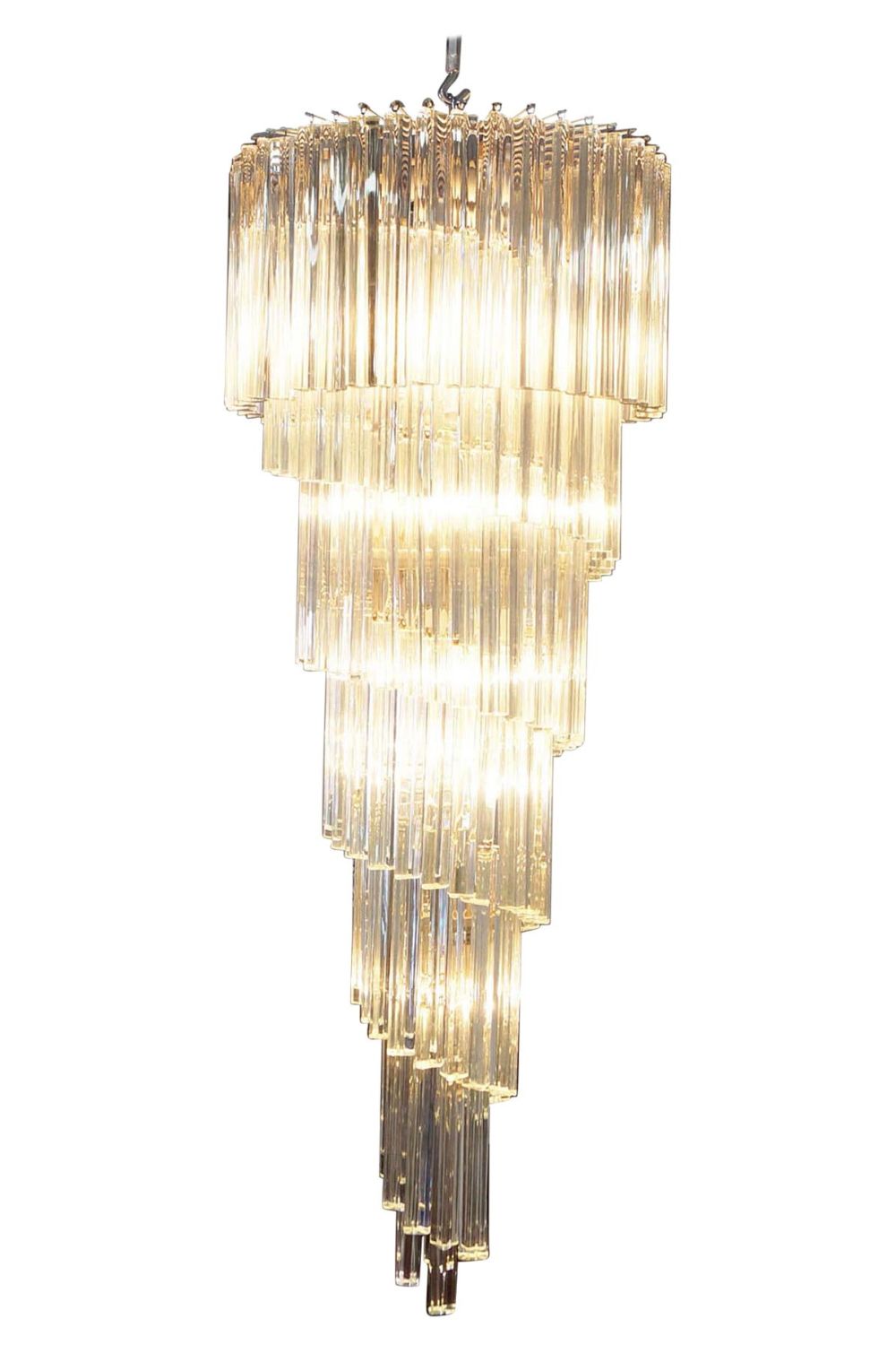Venini Art Spiral Crystal Chandelier - view 6 | vexalamps