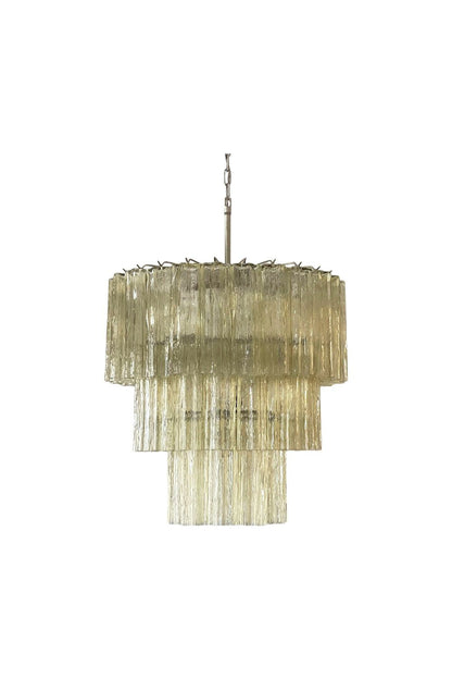 Amber Honey Art Glass Tube Chandelier | vexalamps