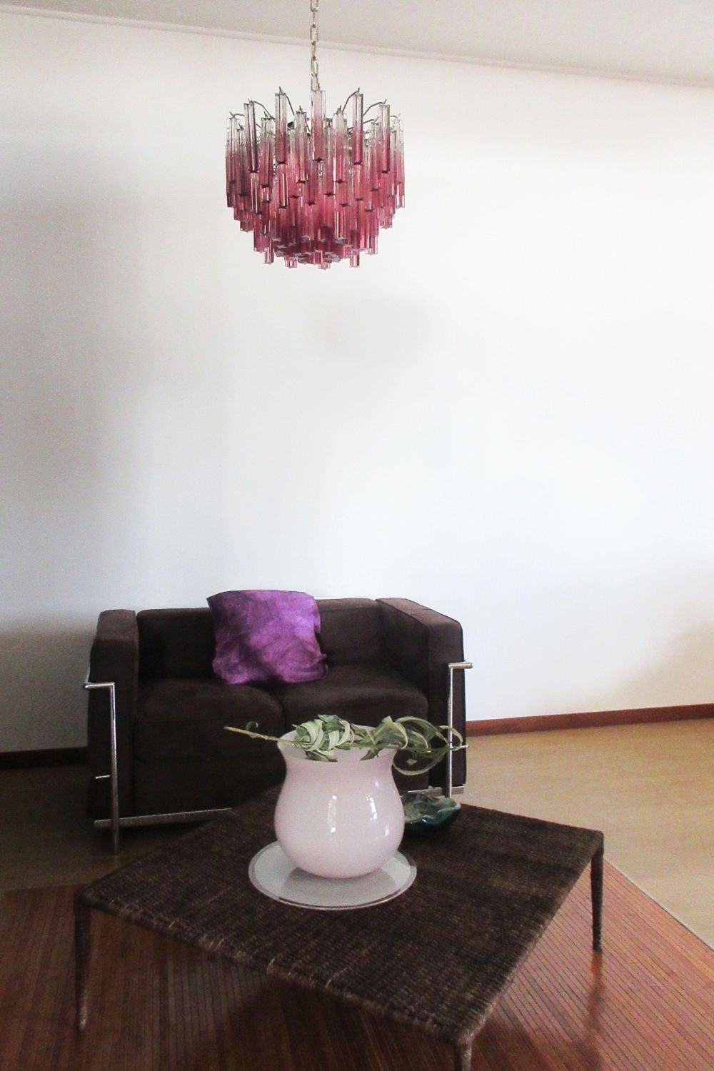 Amethyst Art Glass Prism Chandelier - view 3 | vexalamps