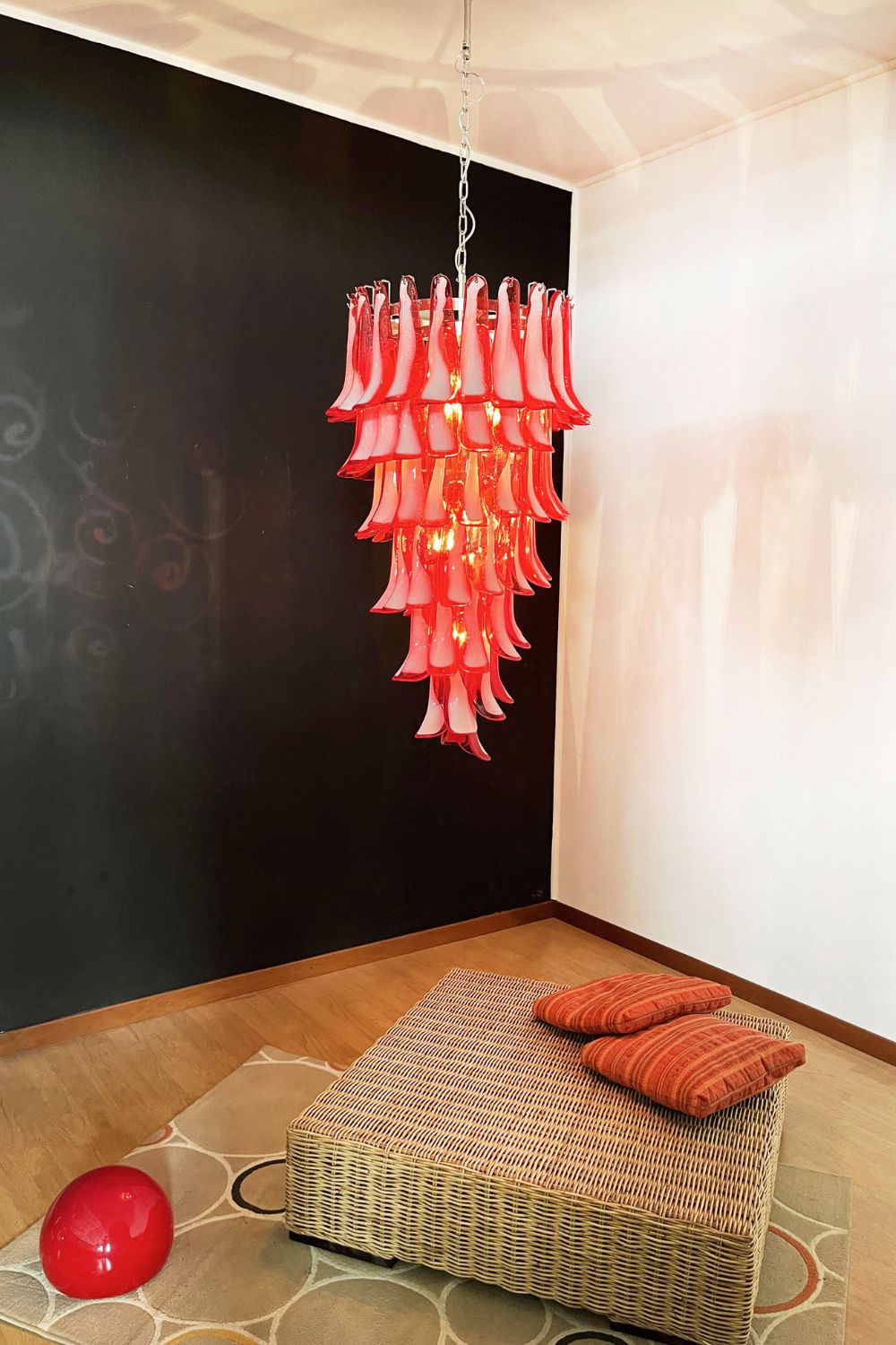 Vintage Italian Art Spiral Chandelier - view 2 | vexalamps